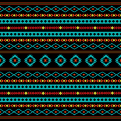 Aztec Red Teal Yellow Black